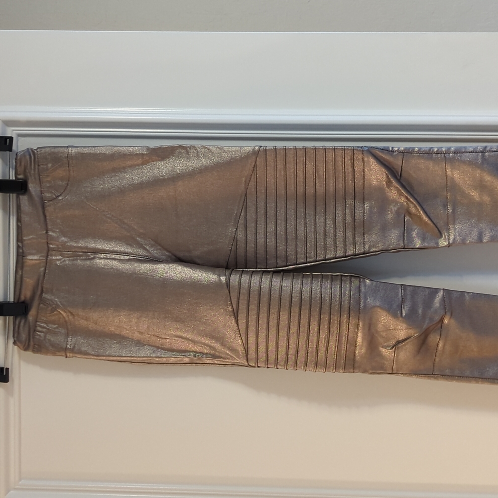 Ooberswank Gold Metallic Lamatte Leggings